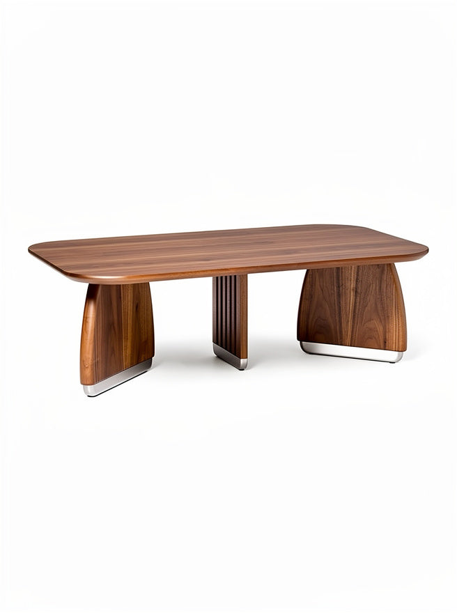 **Moderne Eettafel van Walnoot met Gestroomlijnd Design**